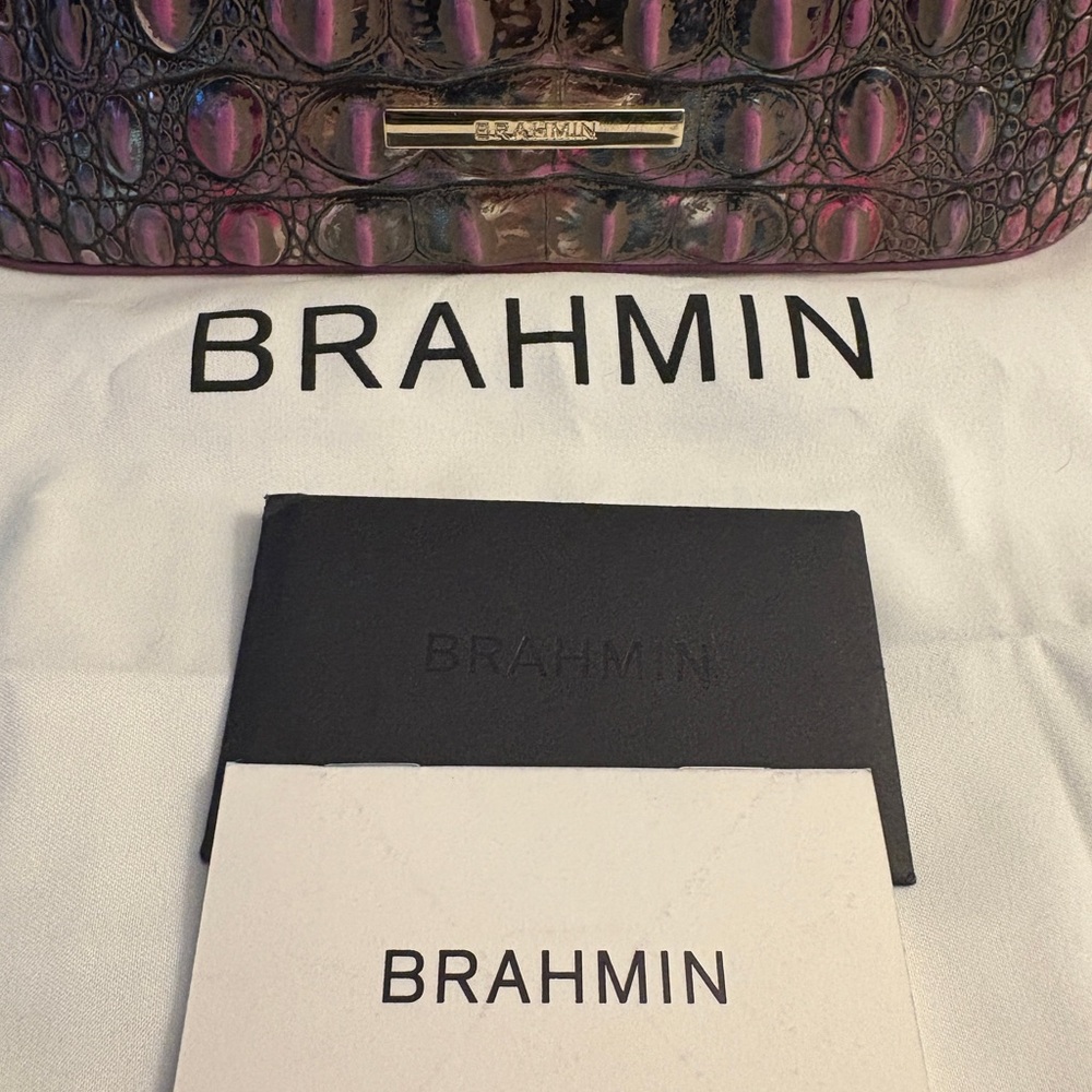Brahmin Iridescent Pink Crossbody Bag - Picture 2 of 10